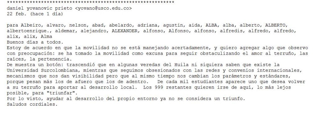 Inconformidad Acuerdo 004 USCO