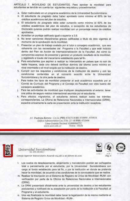 Movimientos investigativos USCO
