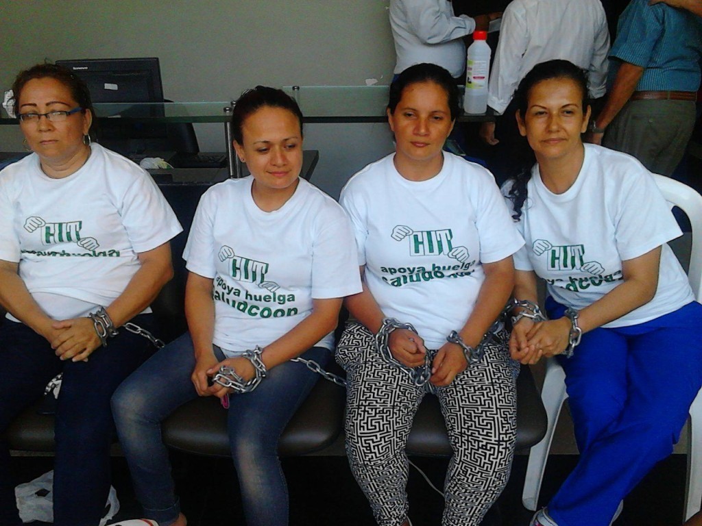 Protesta SaludCoop trabajadores